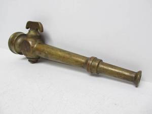 lot 189 image: Antique Solid Brass Fire Hose Nozzle