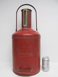lot 257 image: Large Old vintage Embossed BROOKINS Railroad Can