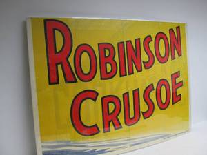 lot 265 image: Large Vintage Robinson Crusoe Advertising Poster