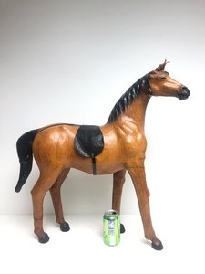 lot 115 image: LARGE Genuine Leather Horse