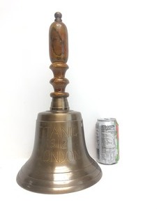 lot 293 image: Large Vintage TITANIC Brass Bell