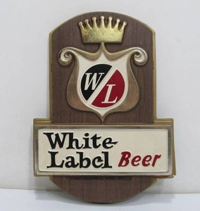 lot 305 image: Vintage WHITE LABEL Beer Sign - Minneapolis