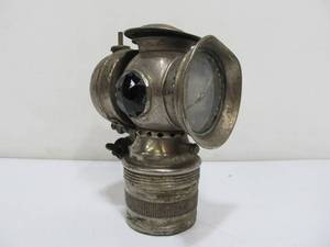 lot 329 image: Antique Badger Brass Company Bicycle Headlight