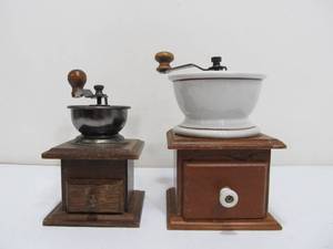 lot 336 image: 2 Primitive Coffee Grinders