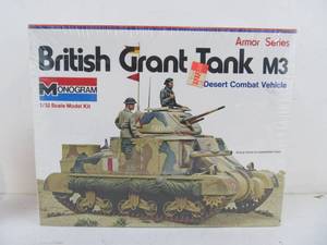 lot 236 image: Vintage Monogram Armor Series&nbspBritish Grant Tank M3 Desert Combat Vehicle