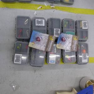 lot 280 image: Lot of (10) Plastic Fishing Tackle Starter Boxes
