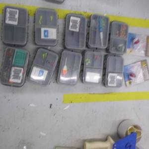 lot 283 image: Lot of (10) Plastic Fishing Tackle Starter Boxes