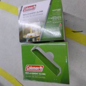 lot 344 image: Lot of (2) Coleman Replacement Lantern Globes (in original packaging)