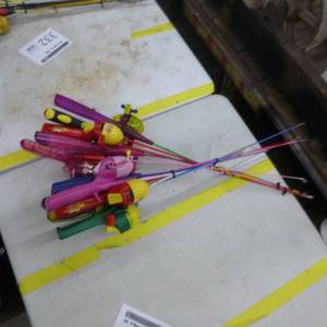 lot 331 image: Lot of (10) Childrens Fishing Rods with Reel