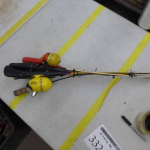 lot 332 image: Lot of (5) Childrens Fishing Rods with Reel