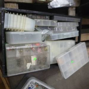 lot 367 image: Lot of (Plastic) Fishing Tackle Organizers and Containers (in plastic bin)