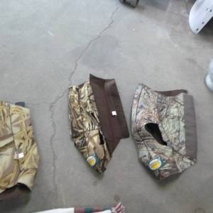lot 384 image: Lot of (3) Cabelas Dog Vests 40-60lbs.