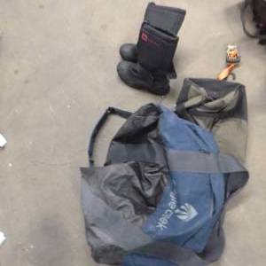 lot 391 image: Ozark Trail Winter Boots Size 8, Large Duffelbag, Rolling Suitcase