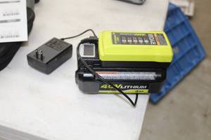 lot 96 image: Ryobi 40V Lithium 4aH Battery and Charger