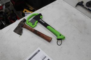 lot 98 image: Lot of (2) Hand Tools  - Gerber Hatchet, Roofing Hatchet