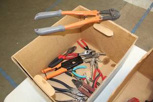 lot 106 image: Lot of Hand Tools  - Pliers, Snips, Cutters, Wire Strippers