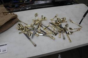 lot 115 image: Lot of (Approximately 24) Flatware  - Knifes, Forks, Spoons