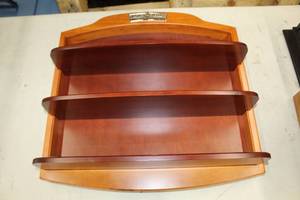 lot 283 image: Franklin Mint Precision Models Wood Wall-Mount Car Model Display 3-tier