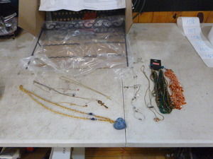 lot 103 image: Necklaces with Necklace and Earring Rack