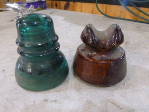 lot 113 image: 2 Vintage Insulators