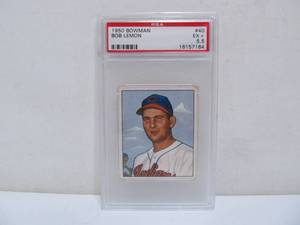 1950 Bowman Bob Lemon - PSA Graded EX 5.5