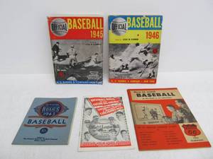 Group of Vintage 1940s-50s Baseball Books