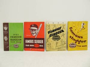 Vintage 1940s Louisville Slugger Famous Slugger yearbooks 1943-1946