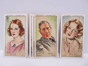 Lot of 45 Ogdens &amp John Player Cigarette Cards - Film Stars