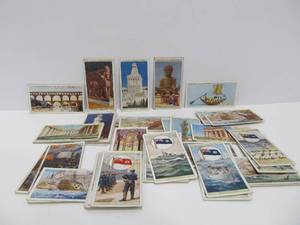 Lot of 48 Wills Cigarette Cards - Historic Events, Flags of The Empire &amp Wonders of The Past