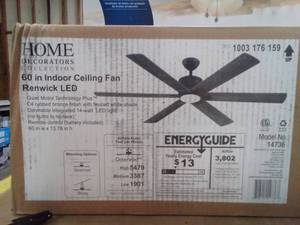 lot 227 image: Home decorations 60 ceiling fan