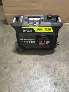 2,200 Starting Watt Gray Gasoline Powered Digital Inverter Generator by RYOBI (customer return) see all pictures