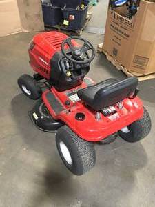 Bronco 42 in. 19 HP Briggs and Stratton Engine Automatic Drive Gas Riding Lawn Mower by Troy-Bilt Needs new Battery & one of the wheels is bent