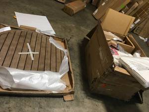 Geneva 5-Piece Brown Wicker Outdoor Patio Dining Set with CushionGuard Almond Tan Cushions by Hampton Bay (good condition) review all pictures