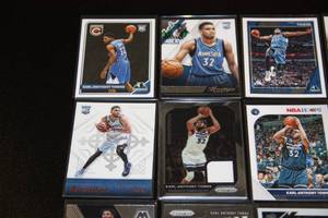 Karl Anthony Towns Basketball Card Lot  16 Different Cards