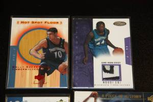 Minnesota Timberwolves Relic Lot Wally Szczerbiak & Ndudi Ebi Lot  4 Cards