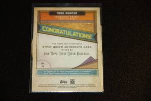 2019 Gypsy Queen Black & White Torii Hunter Autograph 1950