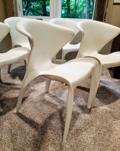 White Calla Chairs Designed by William Sawaya for Heller