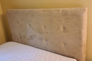 Queen Fabric Neutral Colored Headboard