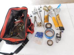 Storage Bag Filled With Miscellaneous Tool Items, Etc.