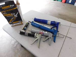 Four Glue Guns--Tubes Of Siding Pro Glue