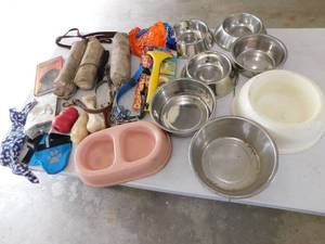 Dog Dishes & Dog Toys, Etc.