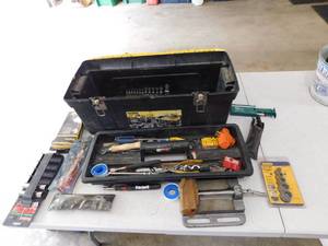 Tool Box Filled With Many Miscellaneous Tools, Etc.