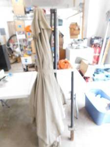 Lt. Tan Umbrella To Be Placed On Patio Table