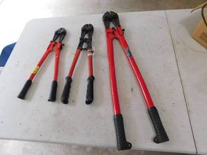 Three Rubber Gripped Bolt Cutters--One Is An Allied 30 Bolt Cutter W Rubber Grips