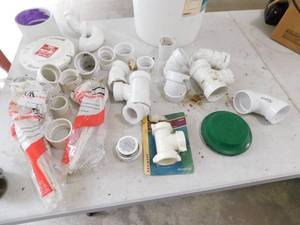 A Lot Of Hard Plastic PVC Fittings Or Couplings