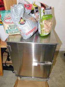 Five Shelf Electric Smokintex 1400 Pro Series Stainless Steel Smoker--Five bags Of Wood Chips