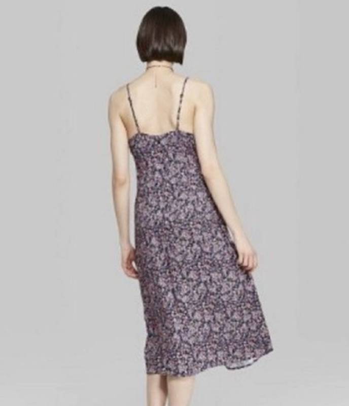 Wild Fable Floral Womens Midi Slip Dress Size L