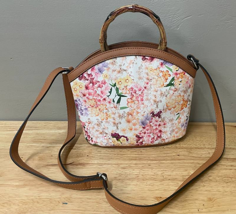 Dana Buchman Bamboo Floral Crossbody Purse Handbag