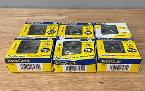 Lot of 6 Brasscraft Plumbing Valves