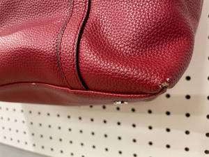 Dana Buchman Large Red Faux Leather Tote Handbag